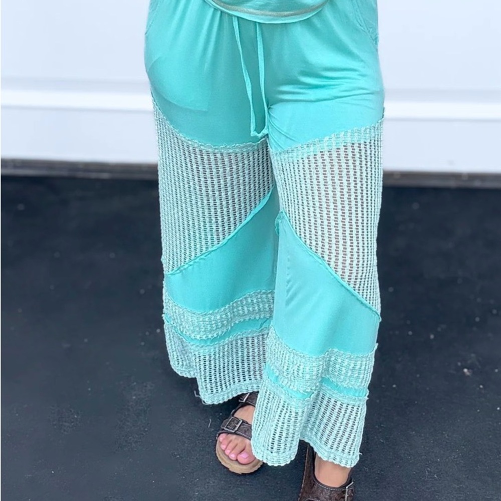 POL Women's Mint Green boho pants small NWT  barefoot breeze pants